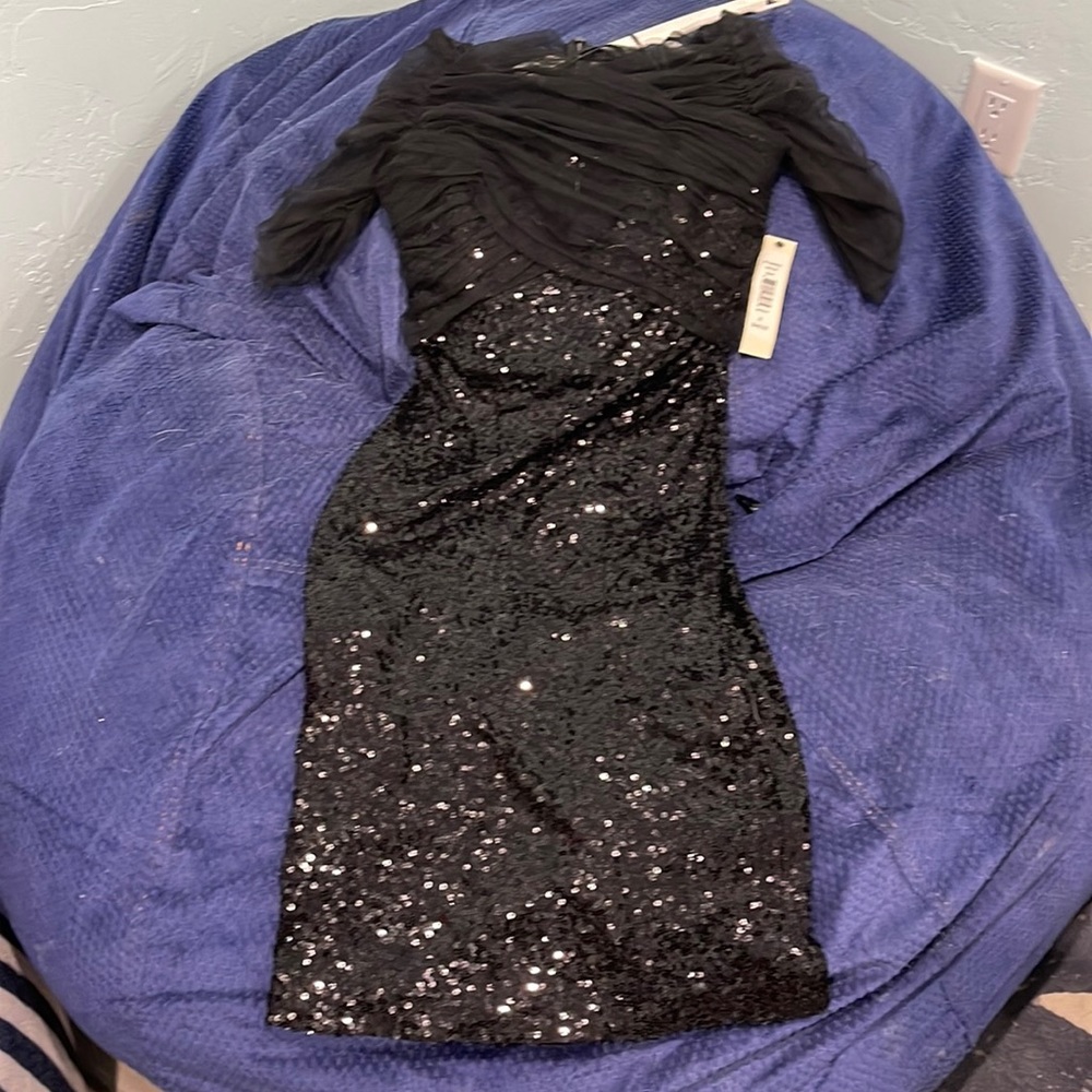 NWT Badgley Mischka sequin cocktail dress